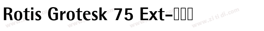Rotis Grotesk 75 Ext字体转换 Rotis Grotesk 75 Ext字体转换